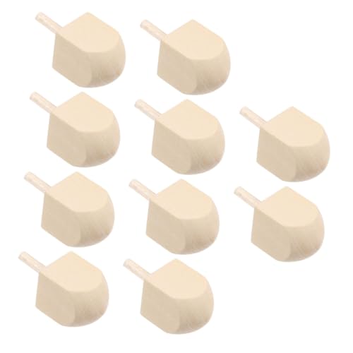 Holibanna 10 Stück Leere Holz Dreidel für DIY Hanukkah Bastelsets Unvollendete Holzspielzeuge für Traditionelle Feiertagsdekorationen und Spiele von Holibanna