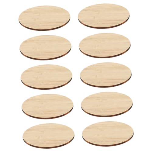 Holibanna 10 Stück Malmaterialien aus Bambus Bastelkreis unvollendeter Kreis stabile unfertige Chips DIY ausschnitt unvollendete Kreise handwerkliche Verzierungen Basteldekorationen von Holibanna