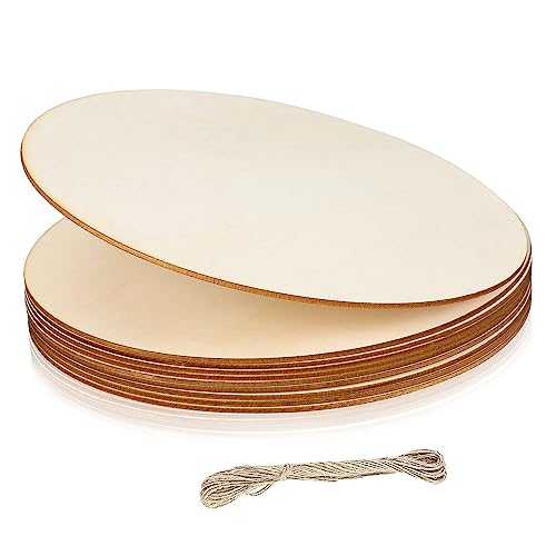 Holibanna 10 Stück Runde Holzplatten Zum Selbermachen Bastelkreise Zum Selbermachen Zum Aufhängen Kreisscheiben Zum Basteln Runde Bastelscheiben Rustikaler Holzscheit Runder Kreis von Holibanna