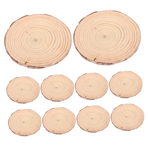 Holibanna 10 Stück Runde Holzspäne Holzschmuck Zum Bemalen Holzscheiben Holzschmuck Für Das Kunsthandwerk Holzornamente Kreisornamente Aus Holz Zum Basteln Holzringe Brown Kiefernholz von Holibanna