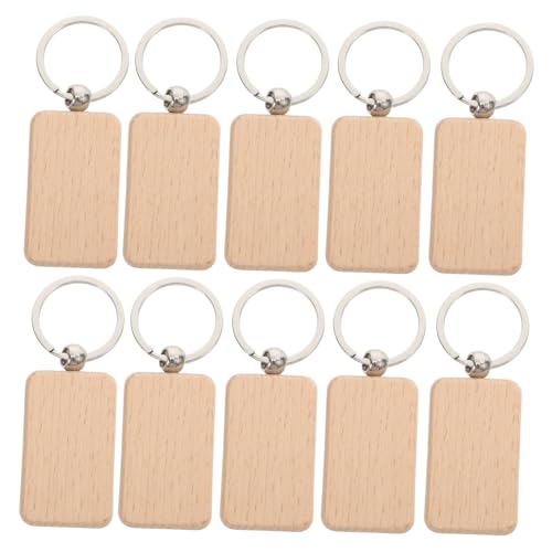 Holibanna 10 Stück Schlüsselanhänger Aus Holz Holzringe Zum Basteln Diy Schlüsselanhänger Zubehör Ring Aus Holzrohlingen Holzschlüsselkette Schlüsselketten Gravurrohlinge Eisen von Holibanna