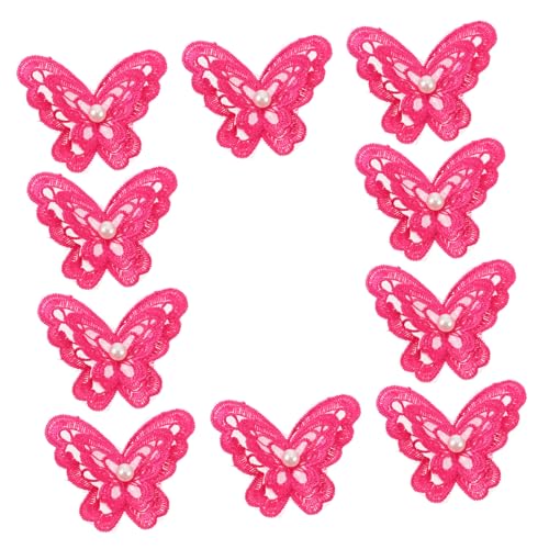 Holibanna 10 Stück Schmetterling Applikationen Organza Robuste Diy Patches für Kleidung Taschen und Accessoires Leuchtendem für Kreative Bastelprojekte von Holibanna