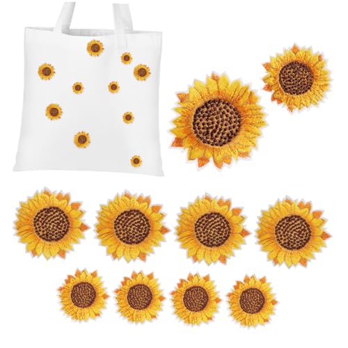 Holibanna 10 Stück Sonnenblumen Patches zum Aufbügeln und Nähen Diy Applikationen für Rucksäcke Kleidung und Scrapbooking Klein Groß Holibanna 10 Stück Sonnenblumen Patches zum Aufbügeln und Nähen Diy Applikationen für Rucksäcke Kleidung und Scrapbooking Klein Groß von Holibanna