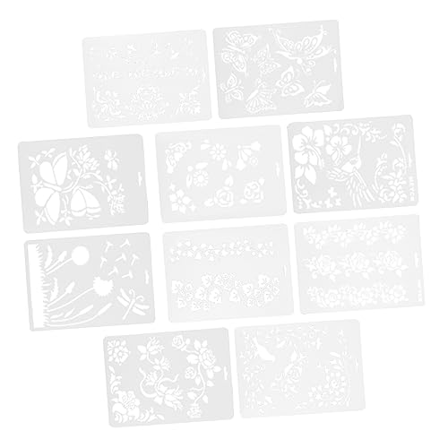 Holibanna 10 Stück Teiliges Blumenmalvorlagen Schablonen für Wiederverwendbare Diy Malvorlagen Material Waschbar und Vielseitig für Kreative Bastelprojekte von Holibanna