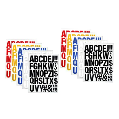 Holibanna 10 Stück Teiliges Bügelbuchstaben Aufnäher A-z Bunte Hitzebeständige Textiltransfer Sticker zum Aufbügeln Kleidung Rucksäcke Hüte Strapazierfähig und Waschfest für DIY Dekoration von Holibanna
