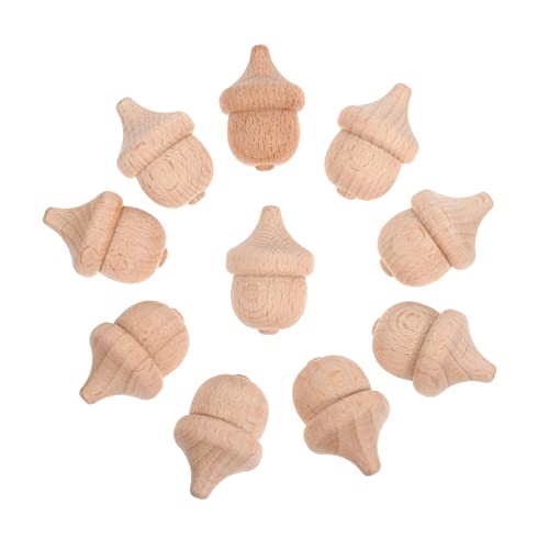 Holibanna 10 Stück Teiliges DIY Holz Unbemalte Holz Bastelspielzeuge zum Bemalen Natürliche Deko für Malen und Kinderhandwerk von Holibanna