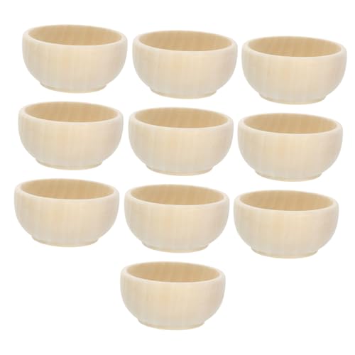 Holibanna 10 Stück Teiliges DIY Holzschalen aus Naturbelassenem Holz Kleine Unregelmäßige Holzschüsseln zum Bemalen Basteln und Dekorieren für Partys Hochzeiten und Kreative von Holibanna