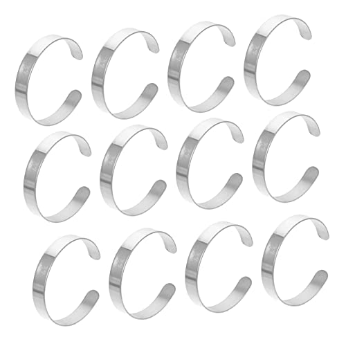 Holibanna 10 Stück Teiliges Edelstahl Manschettenarmband Rohlinge Verstellbare Gebogene Blank Armbänder für DIY Schmuckherstellung Langlebig Glänzend und Leicht zu Prägen Holibanna 10 Stück Teiliges Edelstahl Manschettenarmband Rohlinge Verstellbare Gebogene Blank Armbänder für DIY Schmuckherstellung Langlebig Glänzend und Leicht zu Prägen von Holibanna