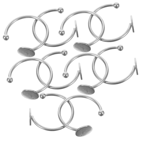Holibanna 10 Stück Teiliges Edelstahl Ringrohlinge Einstellbare Ringfassungen mit Flacher Basis Langlebige Schmuckzubehör für DIY Ringherstellung Leicht und Vielseitig für Individuelle Holibanna 10 Stück Teiliges Edelstahl Ringrohlinge Einstellbare Ringfassungen mit Flacher Basis Langlebige Schmuckzubehör für DIY Ringherstellung Leicht und Vielseitig für Individuelle von Holibanna