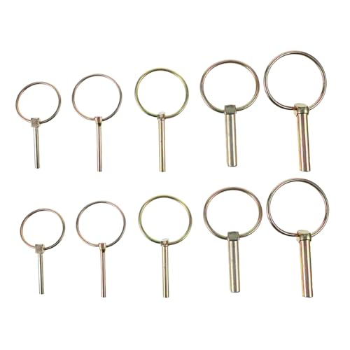 Holibanna 10 Stück Teiliges Federstecker Sicherungsstift Anhänger mit Ring Vielseitig für Landmaschinen Anhängerkupplung Landwirtschaft und Garten Schnelle Befestigung und Holibanna 10 Stück Teiliges Federstecker Sicherungsstift Anhänger mit Ring Vielseitig für Landmaschinen Anhängerkupplung Landwirtschaft und Garten Schnelle Befestigung und von Holibanna
