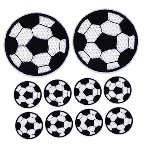 Holibanna 10 Stück Teiliges Fußball Patches zum Aufbügeln Patches für Kleidung Langlebige Stoffapplikationen für Jacken Jeans und Rucksäcke für DIY Projekte von Holibanna