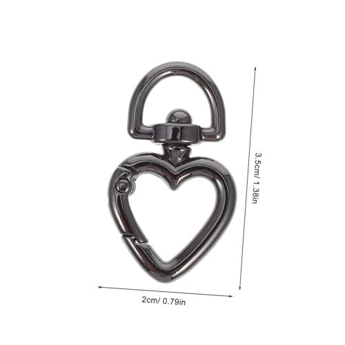 Holibanna 10 Stück Teiliges Herz Karabinerhaken Metall Robustes Federschnappverschluss für DIY Schmuck Schlüsselanhänger Taschen Langlebig und Einfach zu Bedienen Kleine in Gunmetal Schwarz Holibanna 10 Stück Teiliges Herz Karabinerhaken Metall Robustes Federschnappverschluss für DIY Schmuck Schlüsselanhänger Taschen Langlebig und Einfach zu Bedienen Kleine in Gunmetal Schwarz von Holibanna