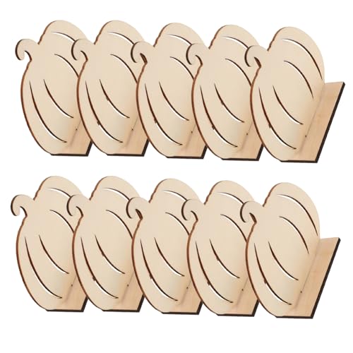 Holibanna 10 Stück Teiliges Holz Kürbis Bastelset zum Bemalen Unfertige Holzscheiben für DIY Herbstdeko Leichte Pumpkin Centerpieces für Tischdekoration Vielseitige Halloween Erntedank-deko von Holibanna