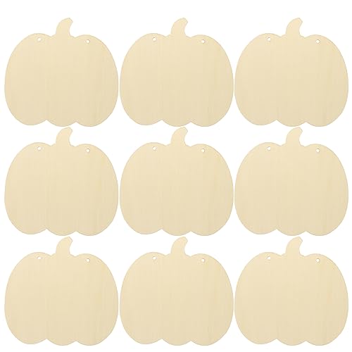 Holibanna 10 Stück Teiliges Holz Kürbisformen Unvollendete Holzscheiben für DIY Bastelarbeiten für Halloween Dekoration und Kreative Projekte Jedem von Holibanna