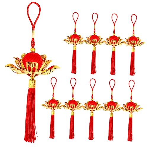 Holibanna 10 Stück Teiliges Lotus Laternen Anhänger mit Quasten Chinesische Neujahrsdekoration Langlebig und Wetterfest für Innen und Außendekor Tür Gourd Festliche Party und Holibanna 10 Stück Teiliges Lotus Laternen Anhänger mit Quasten Chinesische Neujahrsdekoration Langlebig und Wetterfest für Innen und Außendekor Tür Gourd Festliche Party und von Holibanna