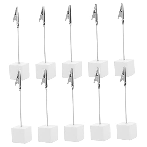 Holibanna 10 Stück Teiliges Memo Clip mit Würfelbasis Silberner Notizhalter aus Resin und Stabiler Dokumentenhalter für Schreibtisch Zuhause und Platzsparend Holibanna 10 Stück Teiliges Memo Clip mit Würfelbasis Silberner Notizhalter aus Resin und Stabiler Dokumentenhalter für Schreibtisch Zuhause und Platzsparend von Holibanna