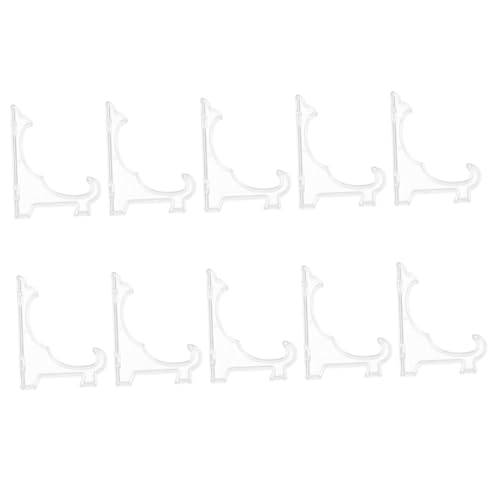 Holibanna 10 Stück Teiliges Mini Staffelei Transparente Dreieck Aufsteller für Münzen Abzeichen und Sammlerstücke Stabiler und Kratzfester Display Ständer für Zuhause und Büro von Holibanna