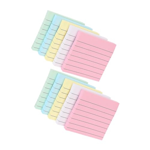 Holibanna 10 Stück Teiliges Quadratische Selbstklebende Haftnotizen mit Markierungen Farblich Gemischt Weiß Gelb Blau Grün Stark Haftend für Büro Schule und Alltag Praktische Memo Pads für von Holibanna