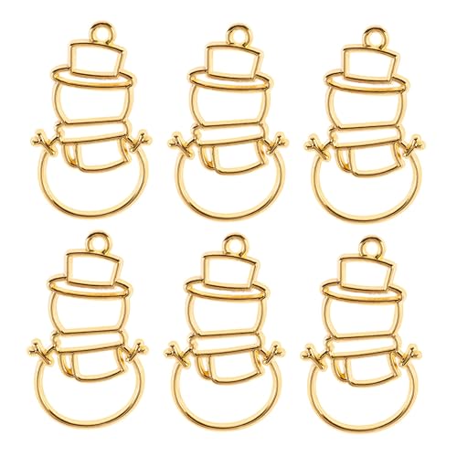 Holibanna 10 Stück Teiliges Schmuck Anhänger Goldene Legierung Open Back Lünette Rahmen für Weihnachts DIY Harz Schmuckherstellung Snowman Design Holibanna 10 Stück Teiliges Schmuck Anhänger Goldene Legierung Open Back Lünette Rahmen für Weihnachts DIY Harz Schmuckherstellung Snowman Design von Holibanna