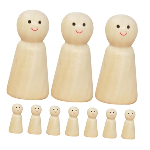 Holibanna 10 Stück Teiliges Unbemalte Holzfiguren für DIY Bastelprojekte Kreative Holzpuppen zum Bemalen Dekoration für Zuhause und Events Holibanna 10 Stück Teiliges Unbemalte Holzfiguren für DIY Bastelprojekte Kreative Holzpuppen zum Bemalen Dekoration für Zuhause und Events von Holibanna