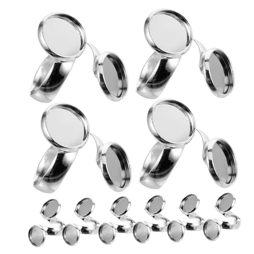 Holibanna 10 Stück Teiliges Verstellbares Ringrohling Langlebigem Kupfer Flache Lünetten für Schmuckherstellung DIY Ringe Zubehör Silberfarbene Basis für Individuelles Ringdesign Holibanna 10 Stück Teiliges Verstellbares Ringrohling Langlebigem Kupfer Flache Lünetten für Schmuckherstellung DIY Ringe Zubehör Silberfarbene Basis für Individuelles Ringdesign von Holibanna