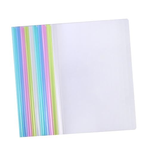 Holibanna 10 Stück Transparente Schiebebinder für Dokumente Hochkapazitive Heftumschläge mit Rutschfester Halterung für Schule und Büro und Flexibel von Holibanna
