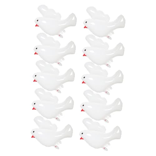 Holibanna 10 Stück Weiße Friedenstauben Folienballons für Taufe Partydeko Hochzeit Gender Reveal Themenfeier Stilvolle Luftballons als Dekorative Partyaccessoires von Holibanna