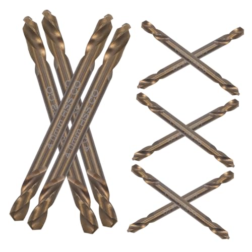 Holibanna 10 Teiliges Doppelkopf Bohrer Set Kobaltbohrer Bohren Drehschlüssel Industrielle Zahlenkegelbohrer Reibahle Für Metall Bohrer Für Eisen Metallbohrer Goldener Kobaltstahl von Holibanna