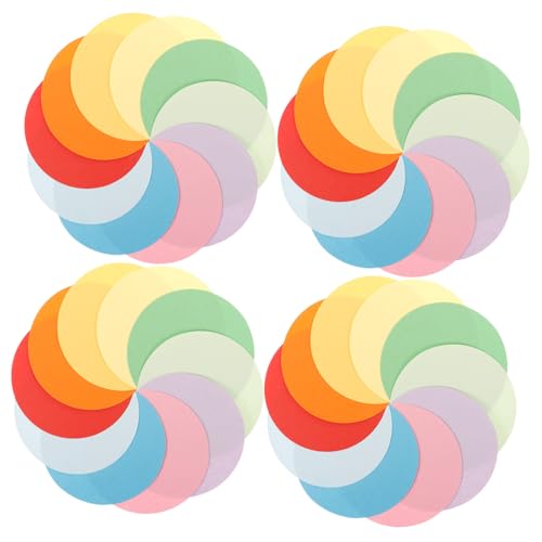 Holibanna 100 Blatt Rundes Doppelseitiges Bastelpapier Set Farben DIY Origami Papier für Papier schneidekunst und Falten Bastelprojekte Kinderzimmer Dekoration von Holibanna