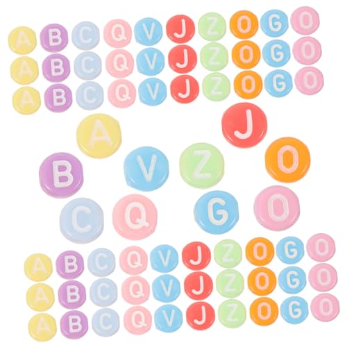 Holibanna 100 Stck Bunte Acryl Buchstabenperlen für Armband Schmuckherstellung DIY Basteln Handgefertigte Farbige Alphabet Perlen Zubehör von Holibanna