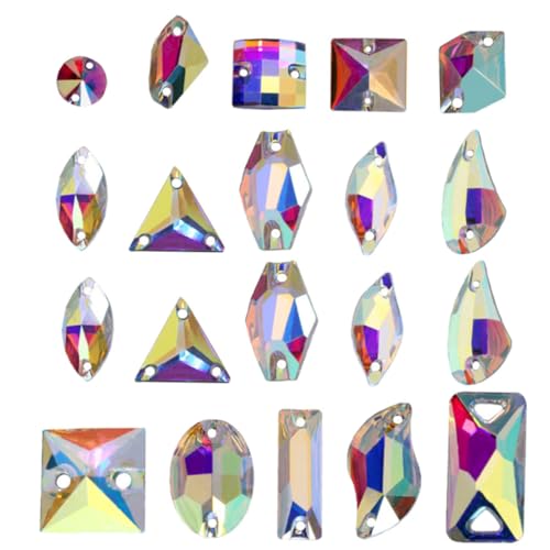 Holibanna 100 Stück Aufnähbare Strasssteine Glitzernde DIY Materialien für Kleidung und Bastelprojekte für Schmuck und Kreative Accessoires von Holibanna