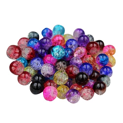 Holibanna 100 Stück Bunte Glasperlen Set Handgemachte Diy Schmuckzubehör für Armbänder und Dekoration Farbwechselnde Knackperlen für Kreative Bastelprojekte Zufällige Farbe von Holibanna