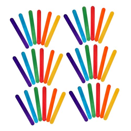 Holibanna 100 Stück Bunte Holzstäbchen Glatte Kanten Sicher Für DIY Bastelstäbe Eisstiele Für Kuchen Cake Pops Kreative Familienprojekte von Holibanna