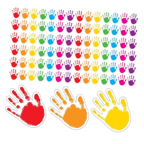 Holibanna 100 Stück Cute Hand Shaped Paper Cutouts für Klassenzimmer Bastelbedarf für Diy Dekorationen für Blackboard und Bulletin Board Vielseitige Papierschnitte Farben von Holibanna