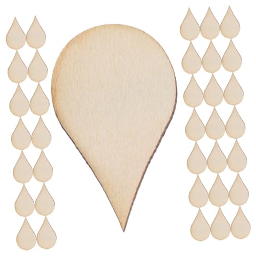 Holibanna 100 Stück Dekoration aus Holzspänen vierblättrige Holzausschnitte Wort-Charme-Anhänger rote Herzscheiben aus Holz natürliche Kernholzscheiben Holzherz hölzern Beige von Holibanna