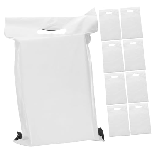 Holibanna 100 Stück Dicke Versandtaschen für Kleidung mit Stabilem Reißfestem Material und Selbstklebendem Verschluss Weiße Faltentaschen für Kleine Unternehmen und Sicheren Warentransport von Holibanna