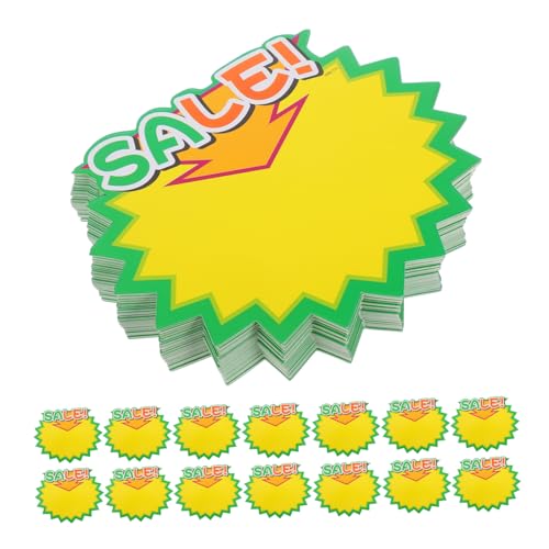 Holibanna 100 Stück Explosiver Preisschilder Für Den Hofverkauf Verkaufsschild Einzelhandelspreis Verkaufsetikett Verkaufsaufkleber Flohmarktaufkleber Mit Preisen Zu Verkaufen Papier Holibanna 100 Stück Explosiver Preisschilder Für Den Hofverkauf Verkaufsschild Einzelhandelspreis Verkaufsetikett Verkaufsaufkleber Flohmarktaufkleber Mit Preisen Zu Verkaufen Papier von Holibanna