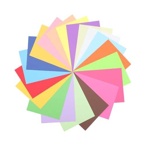 Holibanna 100 Stück Farbiges DIY Faltpapier Beidseitig Bedruckt Reißfestes Bastelpapier für Vielseitig Einsetzbar für Origami Scrapbooking Geschenkdekoration Kindergarten und Schule von Holibanna