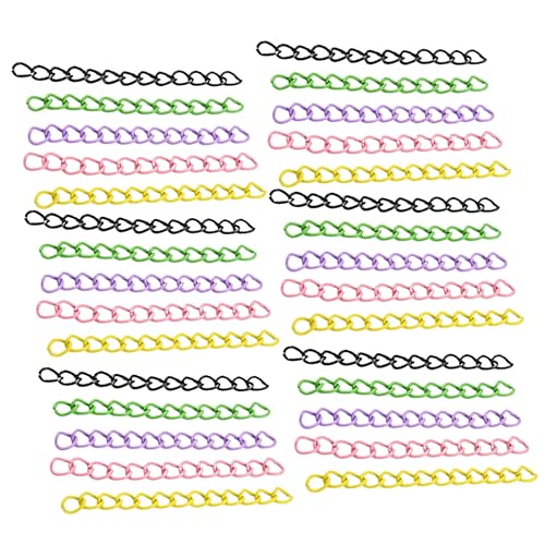 Holibanna 100 Stück Gliederkette Anhänger Für Die Schmuckherstellung Hängende Kette Ästhetisch Gold Herstellung Von Klobigem Kettenschmuck Schlüsselanhänger Masse Extender Silber Eisen von Holibanna