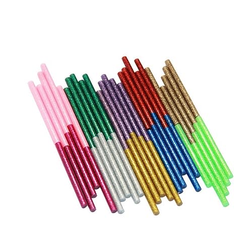 Holibanna 100 Stück Glitzer Klebestifte Bunte Heißklebesticks aus Starke Klebekraft für Bastelprojekte Diy Schule und Feiertagsdekorationen Zufällige Farben Zufällige Farbe von Holibanna