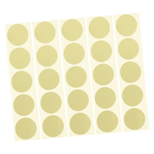 Holibanna 100 Stück Goldene Gear Form Siegelaufkleber für Dokumente Umschläge und Zertifikate Dekorative Etiketten für Einladungen und Geschäftsunterlagen von Holibanna