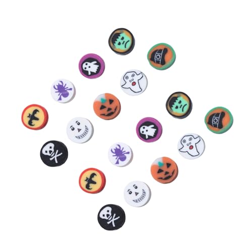 Holibanna 100 Stück Halloween Polymer Clay Beads Bunte Lose Perlen für DIY Schmuckherstellung Armband und Halskettenzubehör Mischsortiment Perfektes Bastelset für Halloween von Holibanna