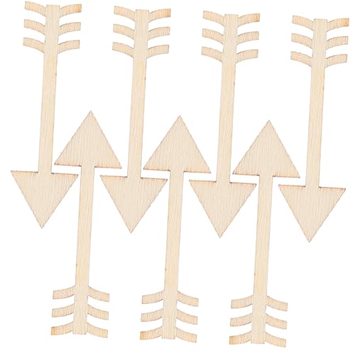 Holibanna 100 Stück Holzpfeil Scheiben DIY Holzpfeil Anhänger für Kreative Bastelprojekte Lange Natürliche Holzplatten für Kunsthandwerk von Holibanna