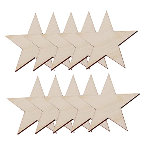 Holibanna 100 Stück Holzsterne zum Basteln DIY Graffiti Holzscheiben Sternform für Weihnachtsdeko und Kreative Bastelprojekte von Holibanna