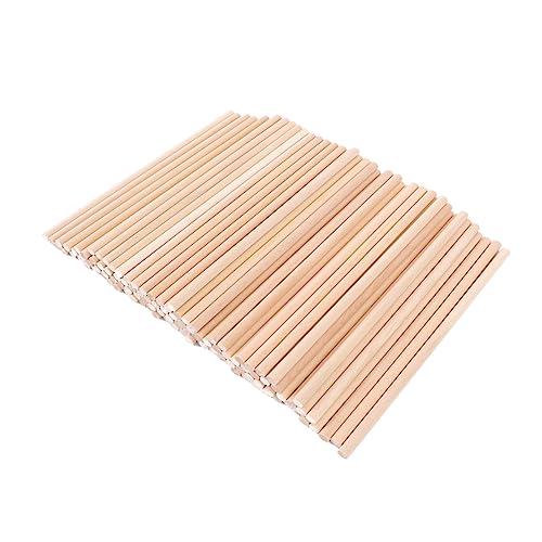 Holibanna 100 Stück Kreative DIY -Holzstöcke Streichhölzer Bastelbedarf Stöcke Bausatz runder Dübel bastelzeug für rundholzstäbe Bambus Handwerk kleine Holzstäbchen Hölzern von Holibanna