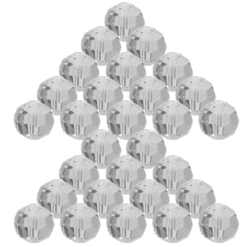 Holibanna 100 Stück Kristallperlen für DIY Vorhänge und Schmuckherstellung Facettierte Beads für Kreative Dekorationen Glänzende Anhänger für Türen und Fenster von Holibanna