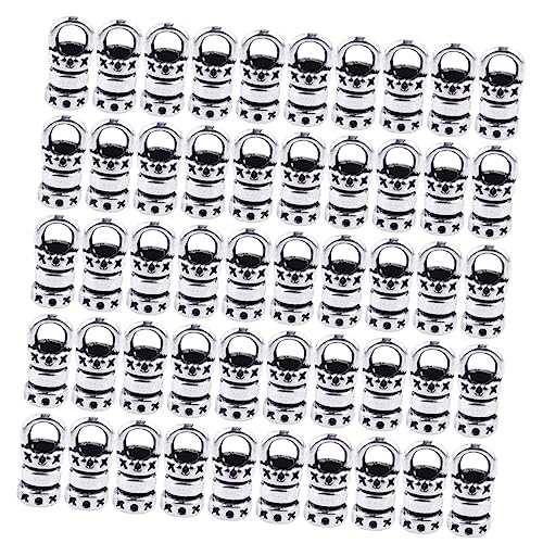 Holibanna 100 Stück Legierungs DIY Armband Verbindungsschließe für Lederbänder Schmuckherstellung Antik Silberne Kette Innenloch für Schlüsselanhänger und Bastelprojekte von Holibanna