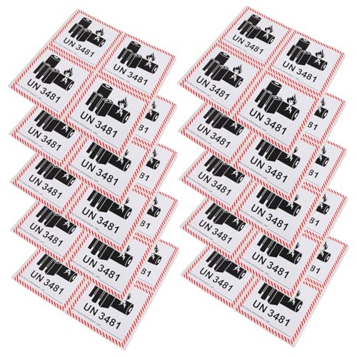 Holibanna 100 Stück Lithium Batterie Warnaufkleber Selbstklebende Brandschutzetiketten für Sicheren Transport von Lithiumionen Akkus Wasserfest Stark Haftend Vielseitig Einsetzbar Holibanna 100 Stück Lithium Batterie Warnaufkleber Selbstklebende Brandschutzetiketten für Sicheren Transport von Lithiumionen Akkus Wasserfest Stark Haftend Vielseitig Einsetzbar von Holibanna