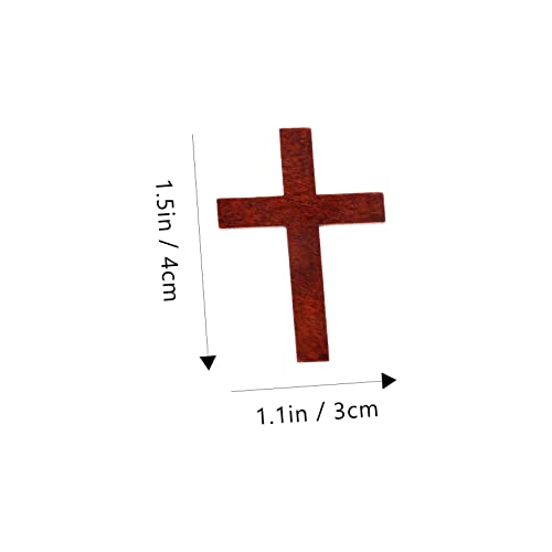 Holibanna 100 Stück Mini Holzkreuz Anhänger für Schmuckherstellung Glatte Kanten Robustes Holz DIY Kreuz Armband und Kette Charms Braune Holzcharms für Bastelprojekte und Geschenke von Holibanna