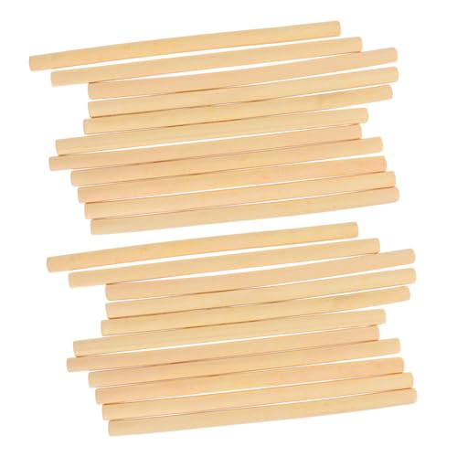 Holibanna 100 Stück Naturholz Rundstäbe DIY Tapestry Holzstäbe für Handwerk Bastelzubehör Stabile Leichte Holzleisten zum Dekorieren und Basteln von Holibanna